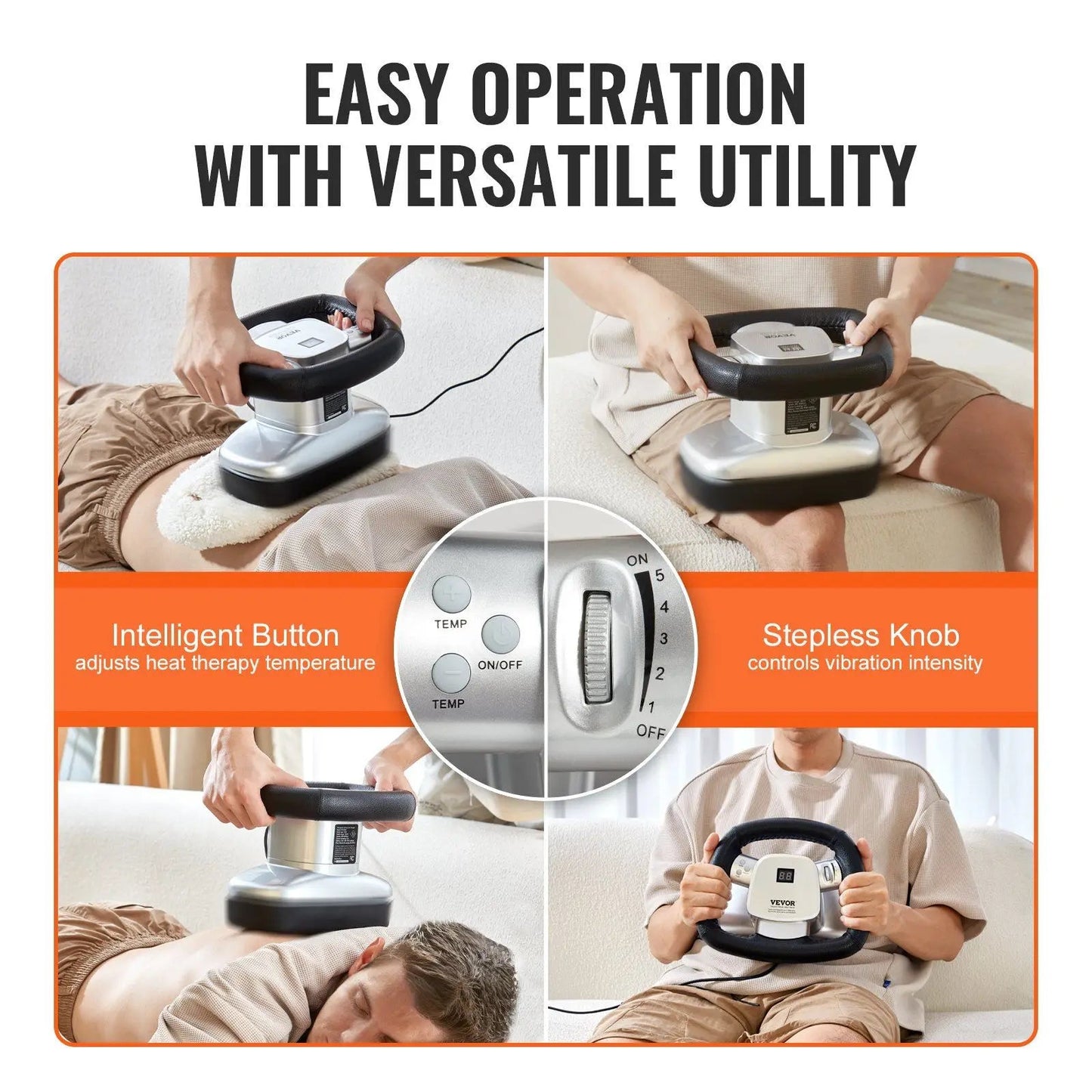 Professional 400-4600rpm Variable Speed Chiropractic Massager Handheld Therapeutic Orbital Body Neck Shoulder Therapist Massager luvshop24