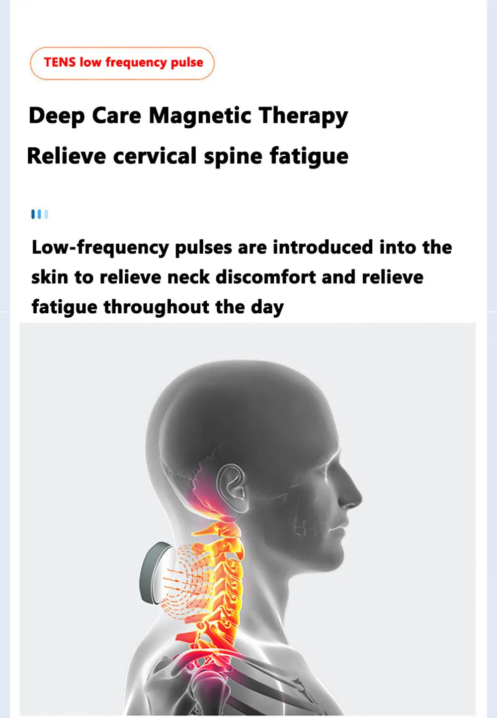 Smart Neck Massage Instrument Portable Shoulder Neck Massage Cervical Vertebra Health Care Vibrator Heating Compress Massage luvshop24