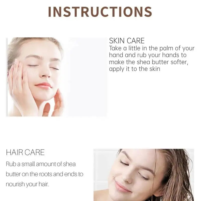 50g/100g Natural Organic Unrefined Shea Butter Oil Skin Care Body Massage Oil Moisturizing Nourishing Cosmetics Raw luvshop24