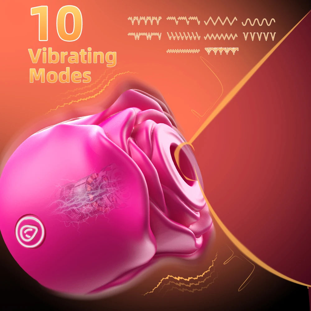 Rose Shape Vagina Sucking Vibrator Nipple Massager Clitoral Vacuum Stimulator Vibrating Female Masturbator Sex Toys for Adults luvshop24