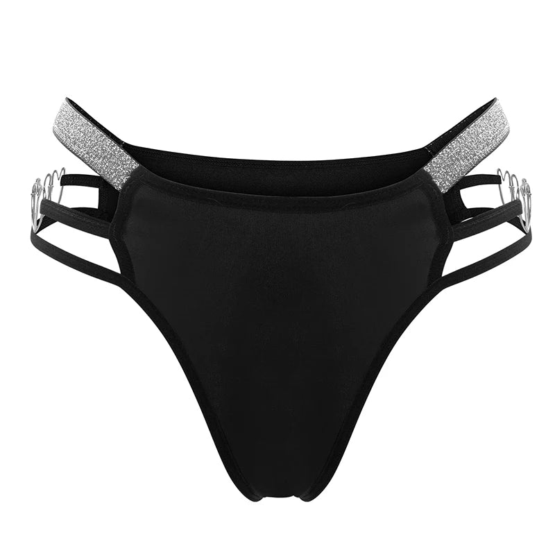1pcs Low Rise Sexy Women Panties Hollow Out Heart Decor Lady Briefs Breathable Shiny Charming Female Underpants Erotic Underwear luvshop24