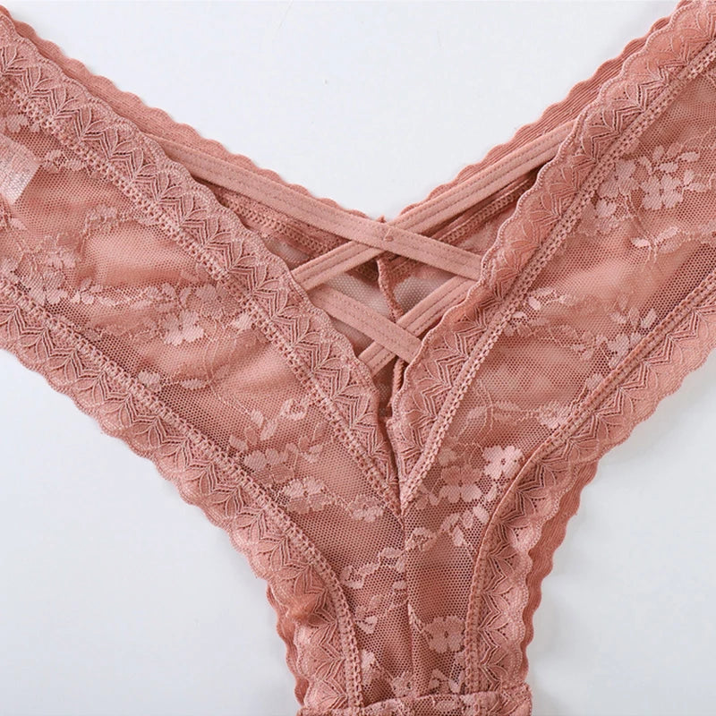New Panties Women Lace Underwear Sexy Low Rise Briefs Hollow Out G String Underpant Solid Comfortable Female Temptation Lingerie luvshop24