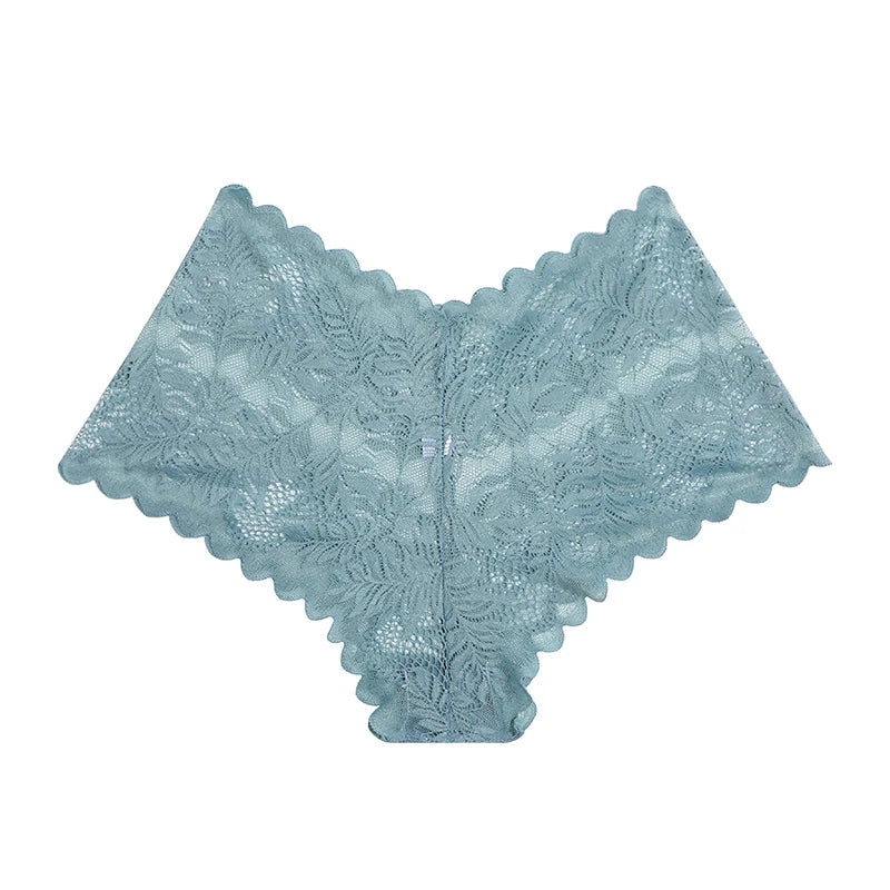 1PC Lace Underwear Sexy Women Panties Low Waist Hollow Out Ladies Briefs Transparent Female Underpants Womens Lingerie S-XL luvshop24