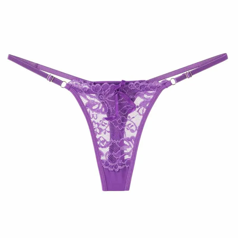 Lace Underwear for Women Low Rise Adjustable Waist Thongs Sexy Perspective G-String Female Breathable Lingerie luvshop24