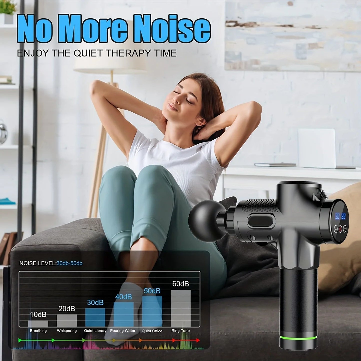 Portable Fascia Gun Vibration Massage Gun For Body Neck Back Deep Muscle Relaxation Fitness Slimming One Head luvshop24