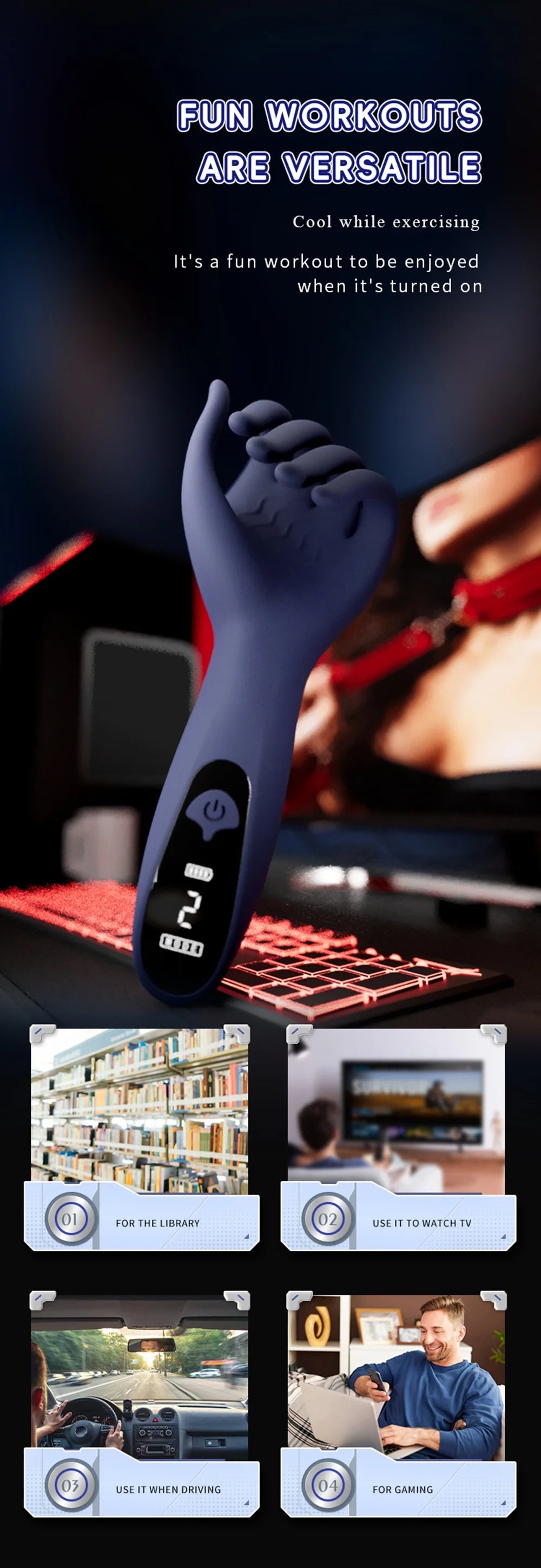 Glans Trainer for Men Powerful Vibrating Penis G Spot Masturbator Soft Fingertip Prolong Endurance Massage Vibrator Erotic Toys luvshop24