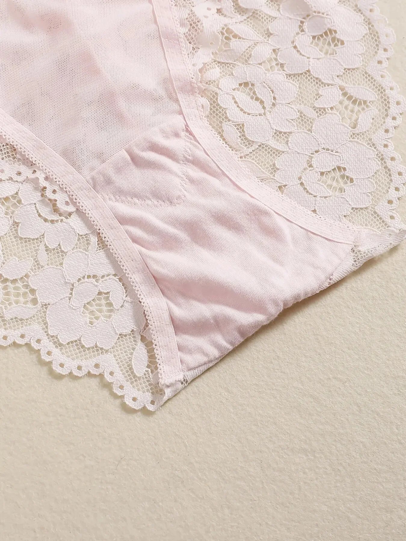 1 Set Elegant Erotic Lace Embroidery Breathable Fabric Lingeries : Push-Up Bra, Low Waist Sheer Panty - Ultimate Valentine's Day luvshop24