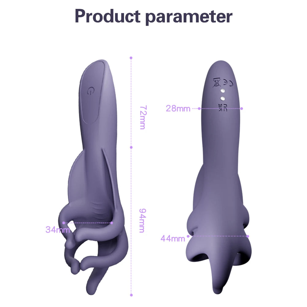 Glans Trainer for Men Powerful Vibrating Penis G Spot Masturbator Soft Fingertip Prolong Endurance Massage Vibrator Erotic Toys luvshop24