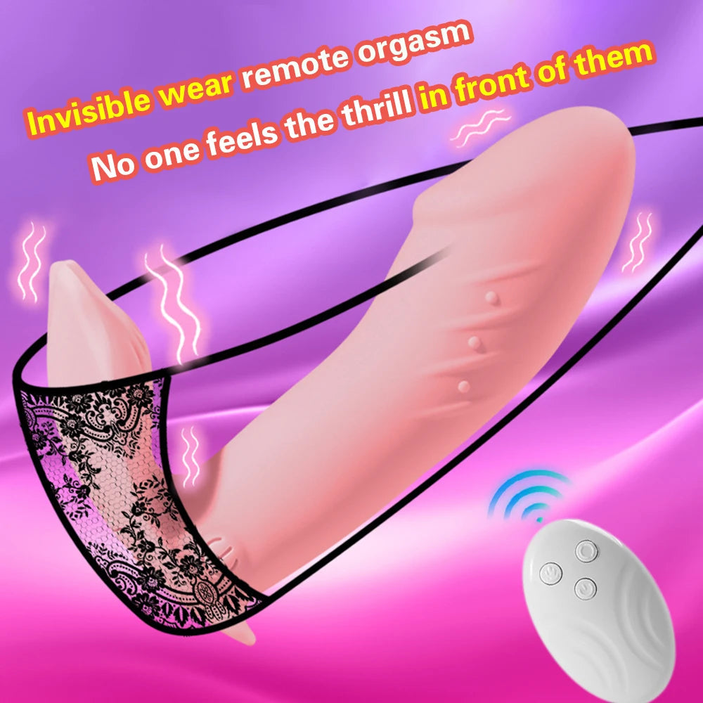 Wearable Dildo Vibrator Panties Wireless Remote Control Vibrator Clitoris Stimulator Orgasm Masturbator Sex Toys For Women luvshop24