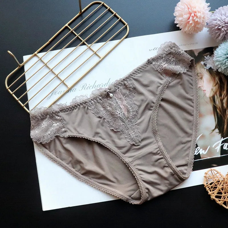 Women's Underwear Panty Sexy Lace Panties Low Waist Seamless Comfort Briefs Woman Fashion Underpants Female Lingerie luvshop24