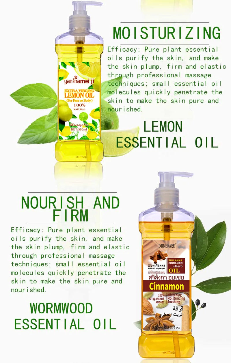 500ML Facial Body Massage Essential Oil Moisturizing Vegetable Oil Open Back Scraping Massage Essential Oil BB oil luvshop24