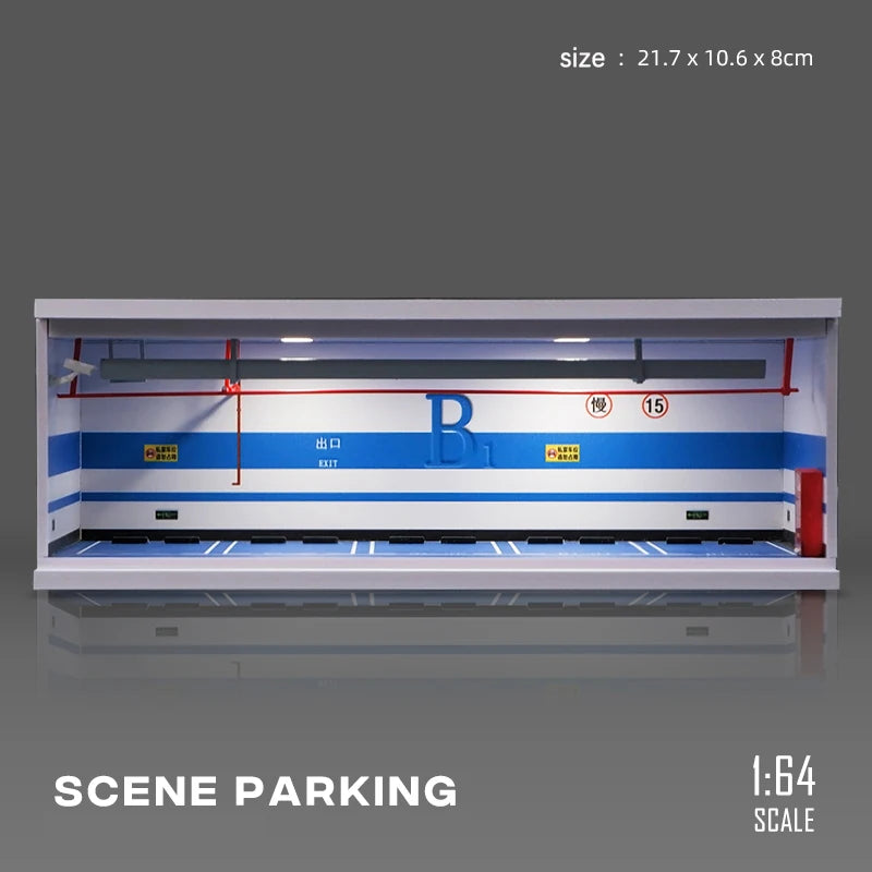 1/64 Garage scene Model Scene with Light Version Simulation Model Scene Decoration Collect (Excluding dolls and car models) luvshop24