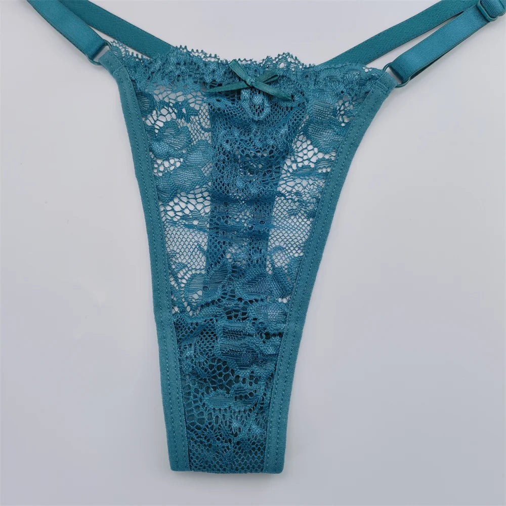 3Pcs/Set New Lace G-string Women's Sexy Underwear Low Waist Breathable Briefs Ladies Intimates Soft Thong Lingerie Fast Shipping luvshop24