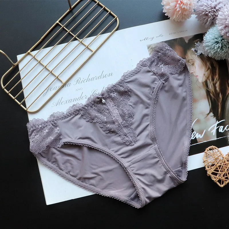 Women's Underwear Panty Sexy Lace Panties Low Waist Seamless Comfort Briefs Woman Fashion Underpants Female Lingerie luvshop24