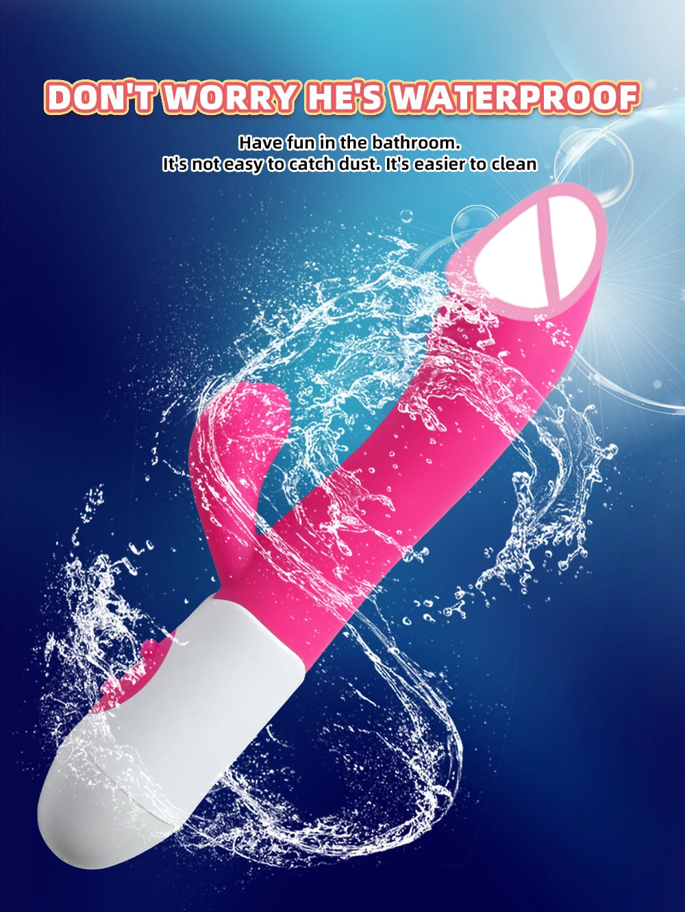 Rabbit Vibrator for Women Vagina G-Spot Nipple Clitoris Stimulator Thrusting Telescopic Rotating Dildo for Adult Sexy Toys 18+ luvshop24