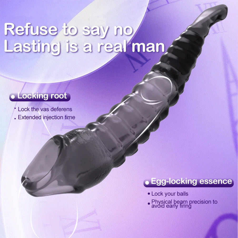 HESEKS Vibrating Penis Sleeve Vibrator for Men Couple Penis Extender Cover Reusable Special Condom Cock Erotic Toys for Men luvshop24