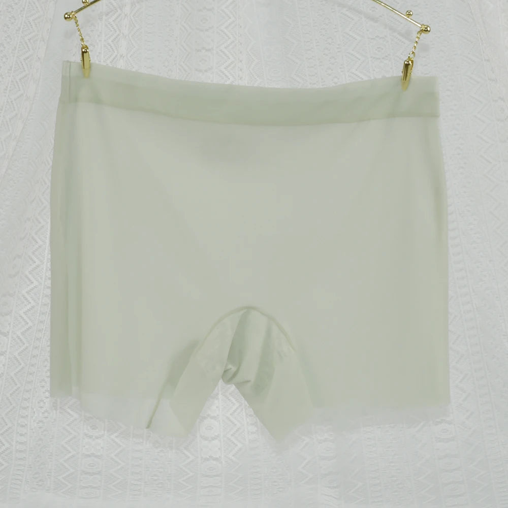 1pc Summer Ice Silk Ultra-thin Boxer Underwear Women Seamless High Waist Panties Plus Size Quick Dry Female Safety Short Pants luvshop24