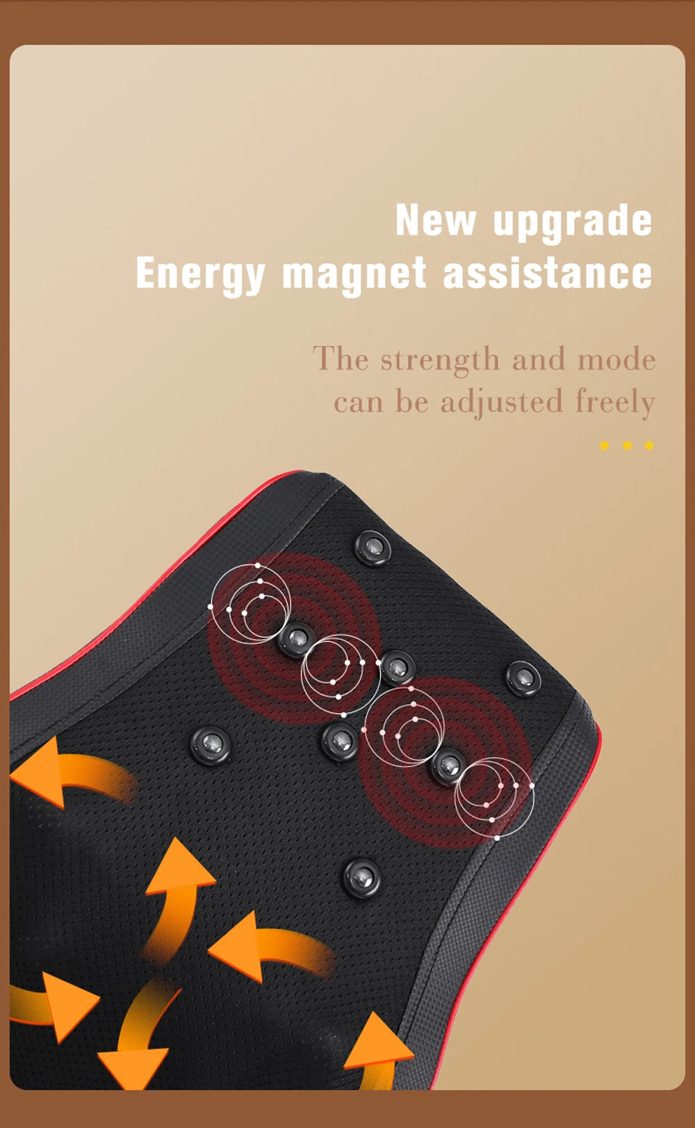 Portable Massager, Waist Massager, Full-body Muscle Relaxer, Car-portable Backrest Vibration Comfort Massager luvshop24