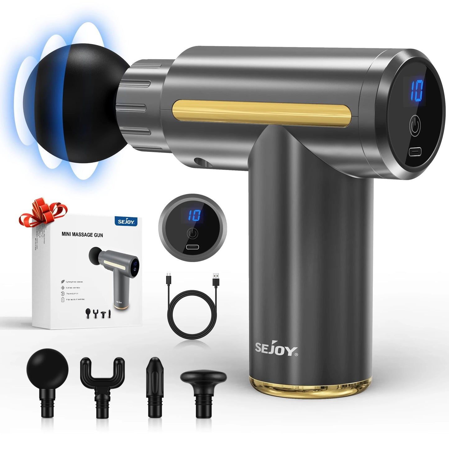 SEJOY Deep Tissue Muscle Vibrator Massager Gun Handheld Massage Gun Fascia Gun for Pain Relief luvshop24