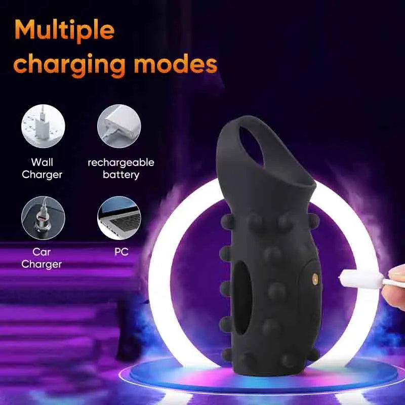 Vibrating Penis Sleeve Cock Ring G Spot Stimulate Sex Toys for Men Women Penis Ring Vibrator Delay Ejaculation Adult Sex Toys luvshop24