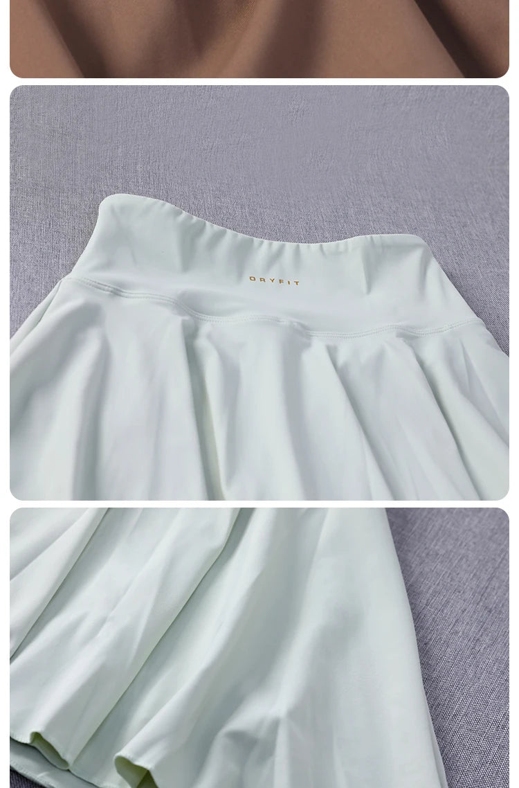 Yoga Wear Athletic Skorts Running Workout Sports Skirts High Waisted Pleated Tennis Skirt for Women luvshop24