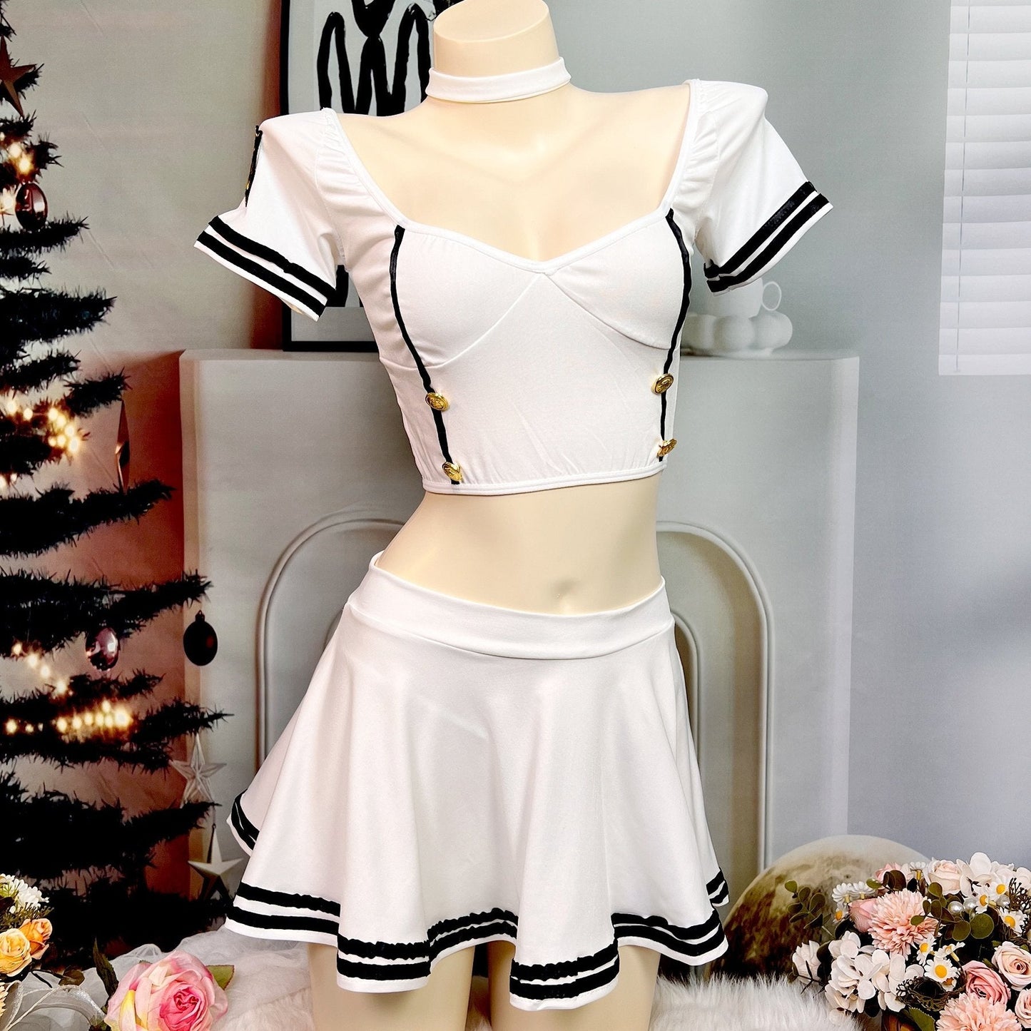 Naughty Sailor Suit Cosplay Costume, Without Fishnet Stockings, Women's Sexy Erotic Clothing luvshop24