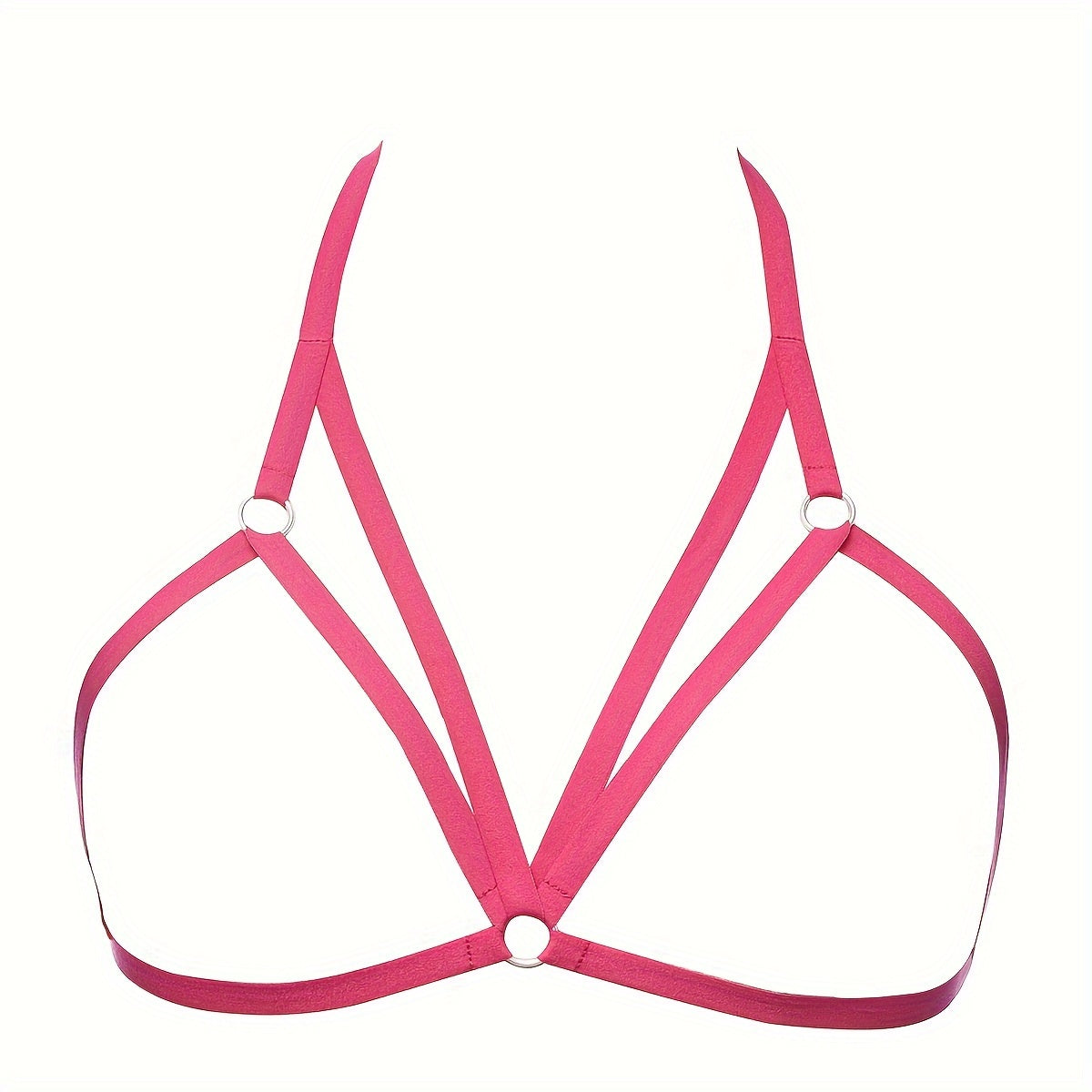 Adjustable Seductive Strappy Chest Harness Bra - Hollow Out & Criss Cross Design - Sexy Lingerie for Daring Erotic Style luvshop24