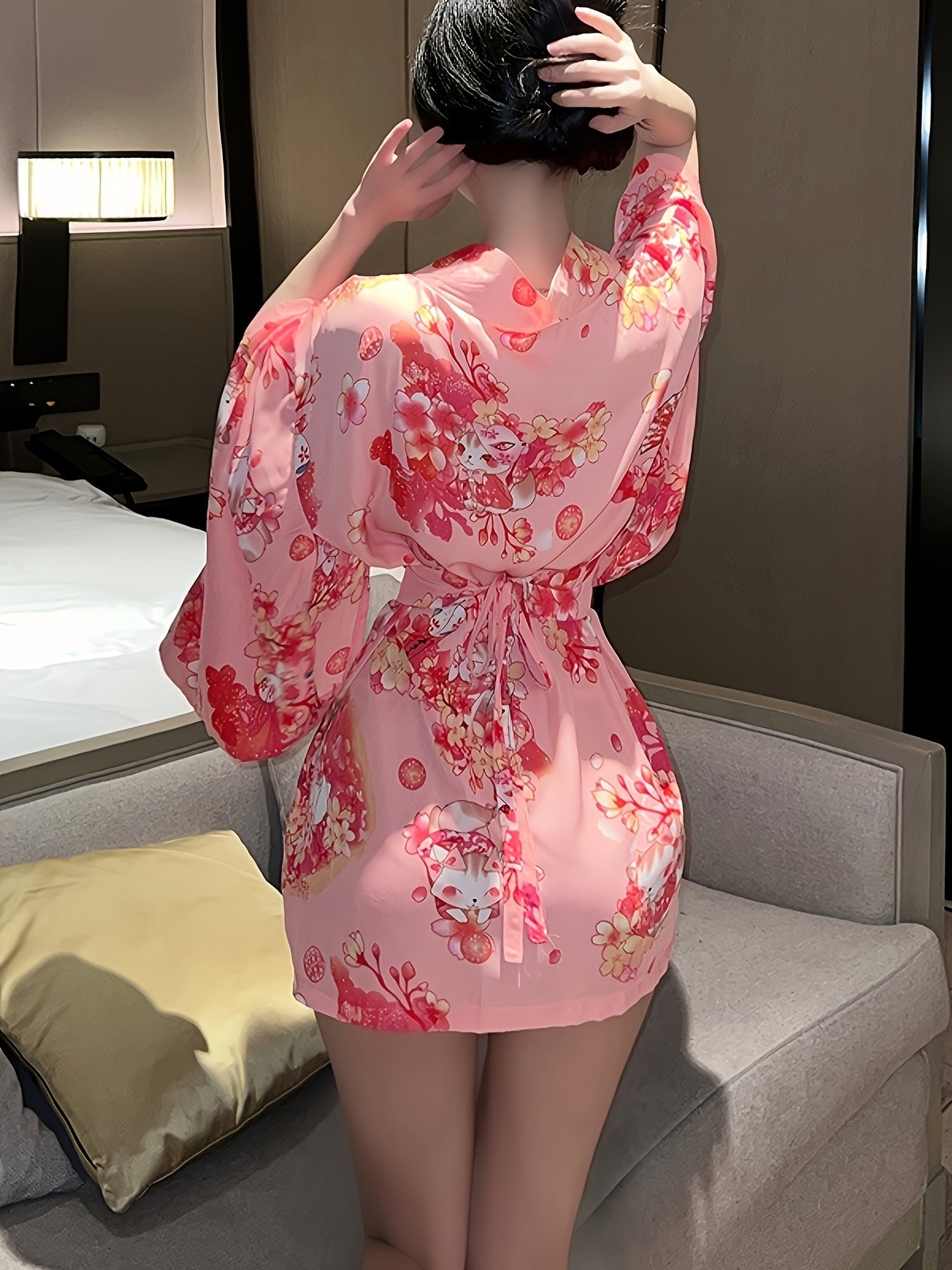 Fashion Design Sleepwear, V-neck Sleep Robe Sleepwear, Women's Sexy Erotic Clothing luvshop24