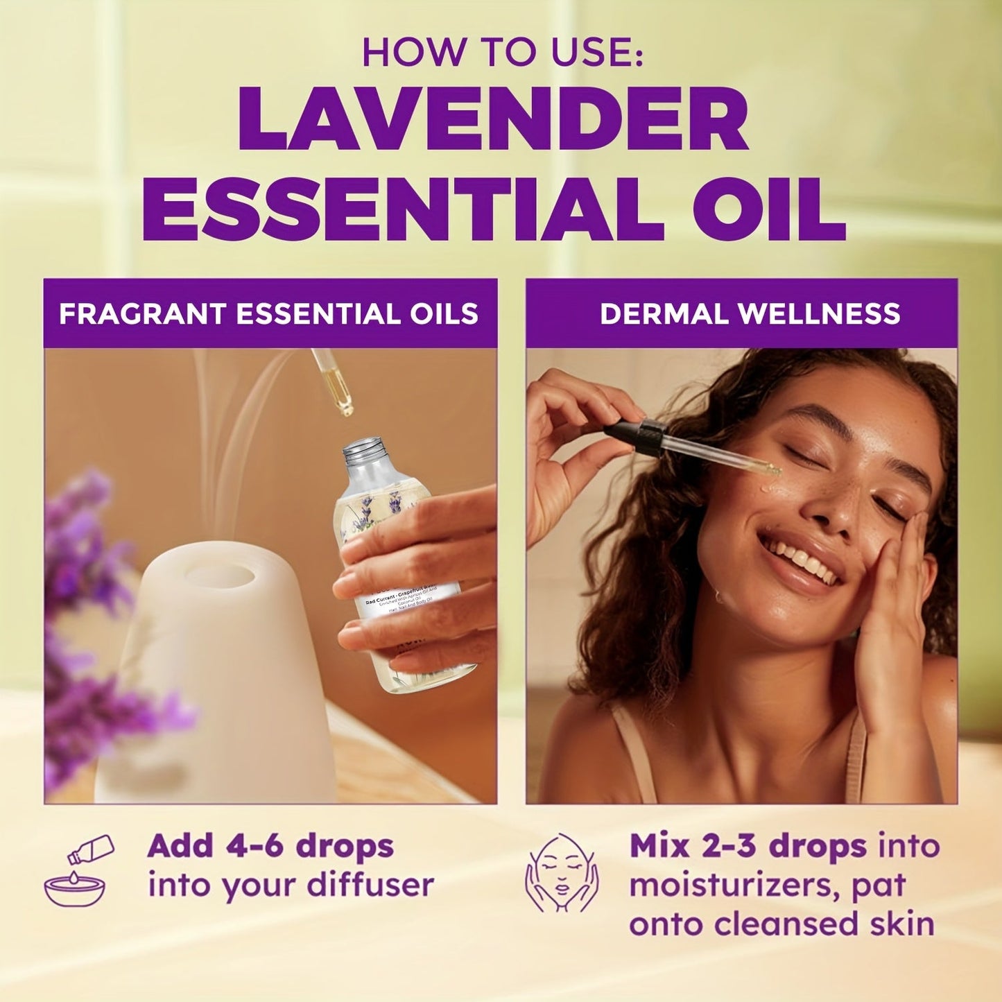 BeNatu 1 Bottle Body Massage Oil Lavender Body Oil -4.06 oz Lavender Body Oil - Moisturizing Skin Essential Oil - Contains Lavender Extract, Olive Oil - All Light Beige Types luvshop24