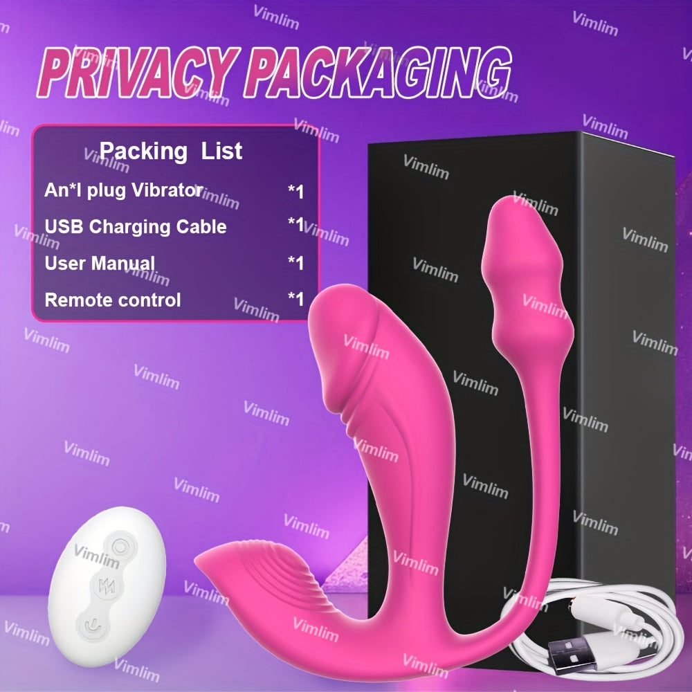 Dildo - Wearable Vibrator Dildo with Anal Plug, APP Remote Control Vibrator with 6x6x6 Vibration Modes, Butterfly Wearable Panty Clitoral Vibrator, G Spot Vibrator for Women and Couple Adult Games luvshop24