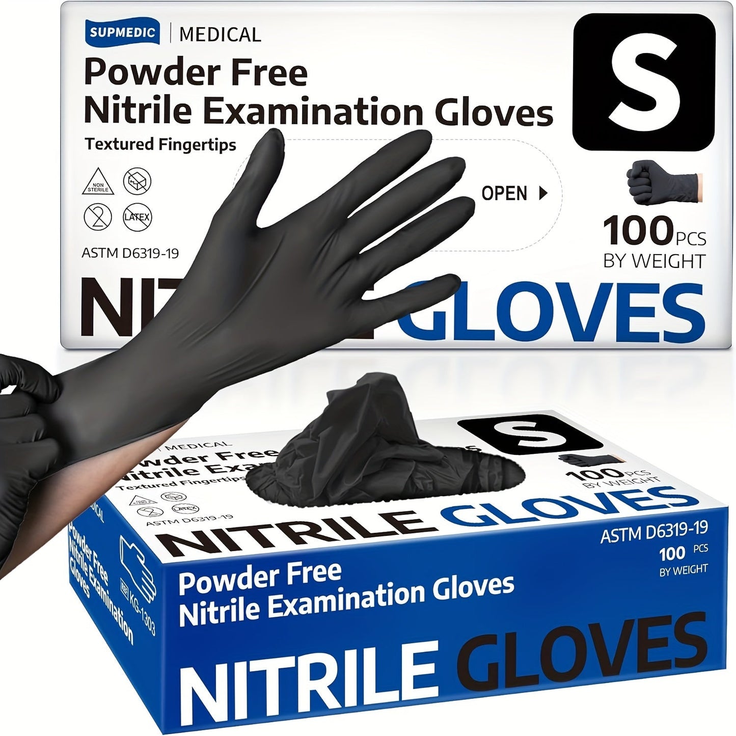 100 Disposable Gloves Made Of Nitrile Rubber, Food Grade Beauty, Kitchen Cooking, Dishwashing, Waterproof, Massage, Oil Resistant, Durable And Clean luvshop24