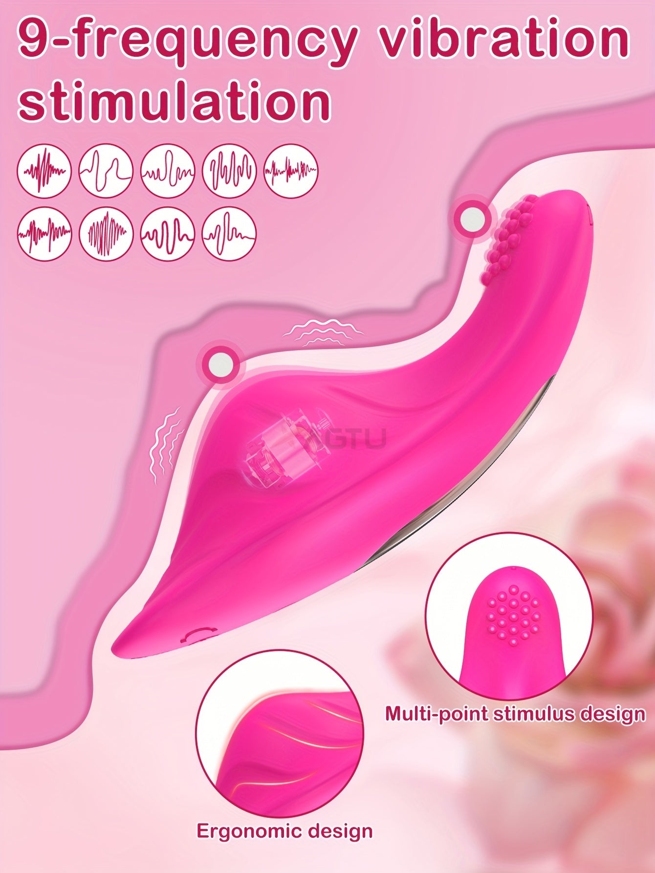 ALWUP Wireless Wearable Vibrator for Women, APP Remote Controlled, Rechargeable Lithium Battery 130mAh, Battery Powered, 9 Vibration Modes, with Portable Vibrating Massager for Adult Entertainment luvshop24