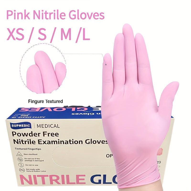 100 Disposable Gloves Made Of Nitrile Rubber, Food Grade Beauty, Kitchen Cooking, Dishwashing, Waterproof, Massage, Oil Resistant, Durable And Clean luvshop24