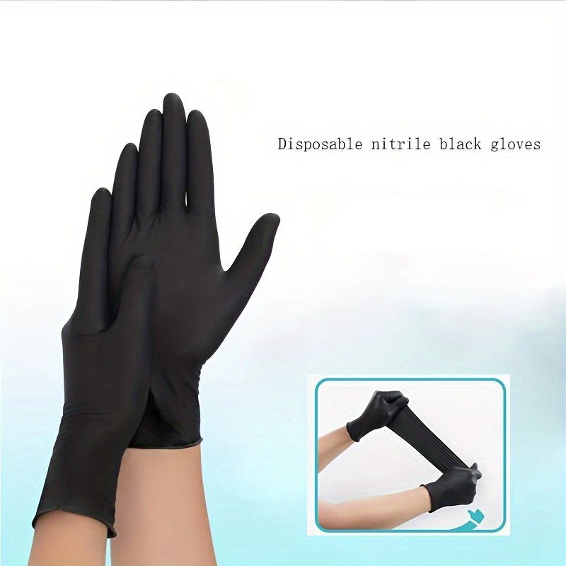 100 Disposable Gloves Made Of Nitrile Rubber, Food Grade Beauty, Kitchen Cooking, Dishwashing, Waterproof, Massage, Oil Resistant, Durable And Clean luvshop24