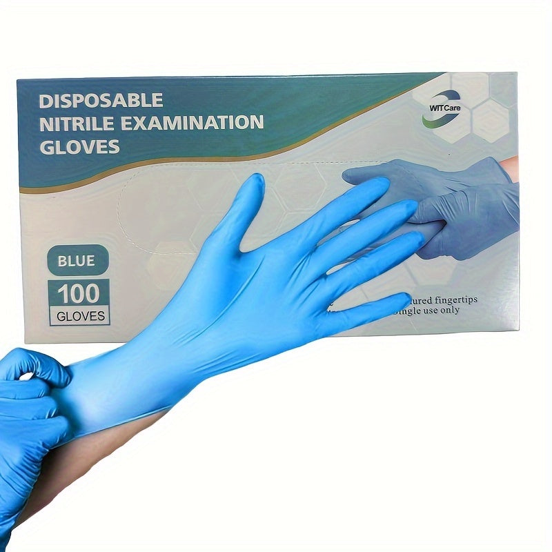 100 Disposable Gloves Made Of Nitrile Rubber, Food Grade Beauty, Kitchen Cooking, Dishwashing, Waterproof, Massage, Oil Resistant, Durable And Clean Party Packs Decorations luvshop24