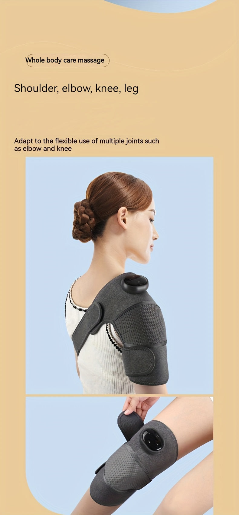 1PC Heated Knee Massager Shoulder Brace, 3-In-1 Heated Knee Elbow Shoulder Brace Wrap, Knee Heating Pad, Adjustable Heating Modes, Heating Pad For Knee Elbow Shoulder Relax Leg Warmers luvshop24