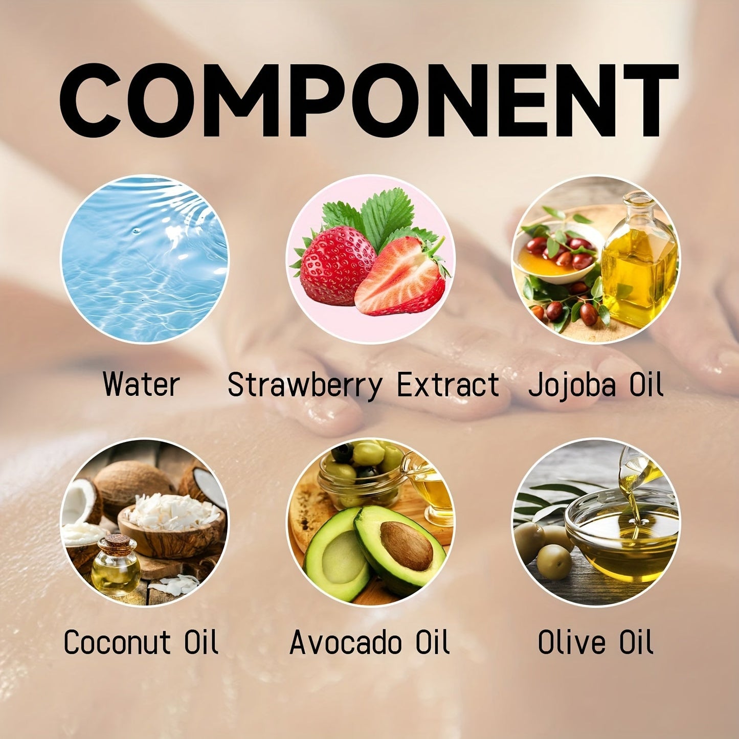120ml/4.05 Fl.Oz, Body Juice Strawberry Shortcake Scented Massage Oil, With Strawberry Extract, Jojoba, Coconut, Avocado & Olive Oils, Hydrating Body Oil luvshop24