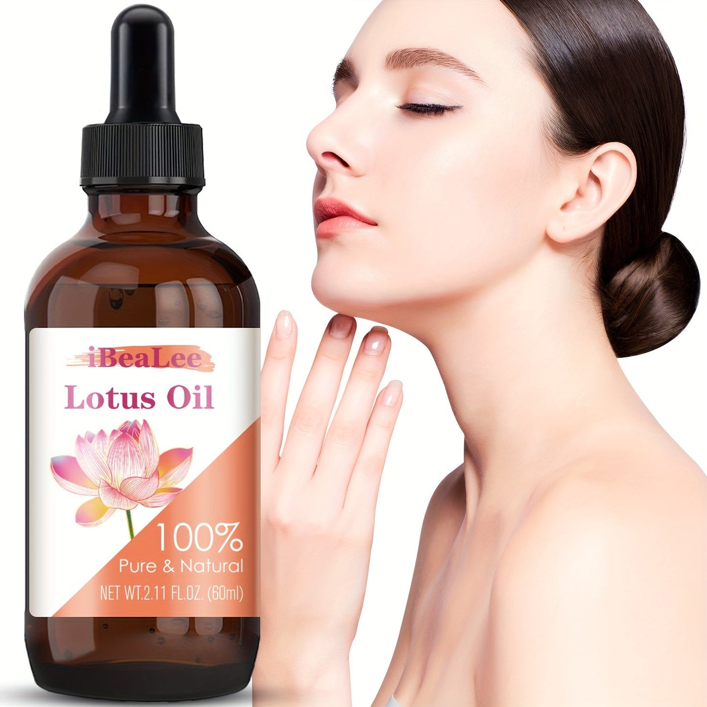 60ml 100% Pure Natural Luxurious Lotus Facial Oil - Hydrates, Nourishes, and Revitalizes Dry, Sensitive or Mature Skin for Glowing Complexion, Hair Care, and Aromatherapy - Night Face Massage Oil for Women luvshop24