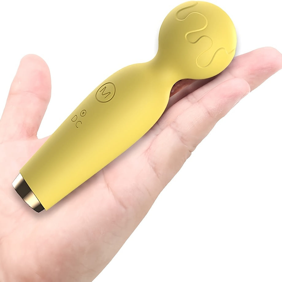 1pc Rechargeable Cordless Silicone Wand Massager - 10 Powerful Deep Tissue Modes for Whole Body Relaxation - Portable, Mini Handheld, Lithium Battery Powered, Family-Friendly for Neck, Back, Shoulders, Legs, and Feet Massage luvshop24