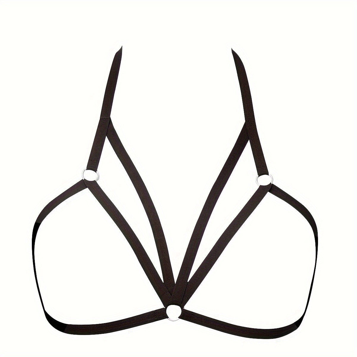 Adjustable Seductive Strappy Chest Harness Bra - Hollow Out & Criss Cross Design - Sexy Lingerie for Daring Erotic Style luvshop24