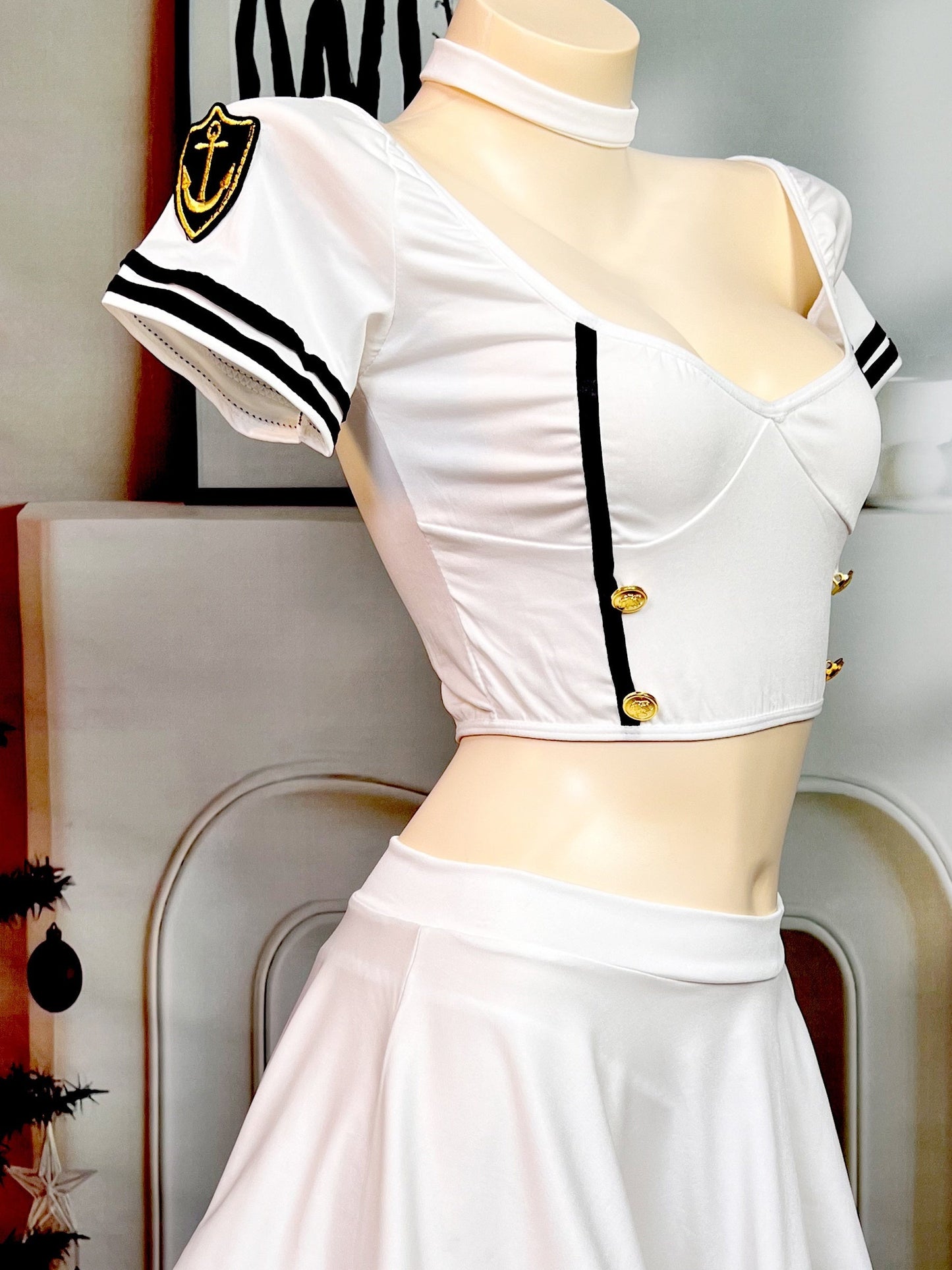 Naughty Sailor Suit Cosplay Costume, Without Fishnet Stockings, Women's Sexy Erotic Clothing luvshop24