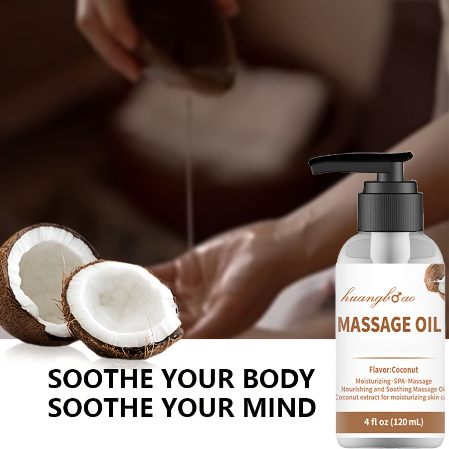 2pcs Coconut Massage Oil for Couples - Full Body Massage Oil for Date Night Massage Smooth Gliding Formula, Valentine'S Day Mother'S Day Gift luvshop24