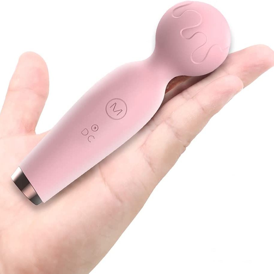 1pc Rechargeable Cordless Silicone Wand Massager - 10 Powerful Deep Tissue Modes for Whole Body Relaxation - Portable, Mini Handheld, Lithium Battery Powered, Family-Friendly for Neck, Back, Shoulders, Legs, and Feet Massage luvshop24