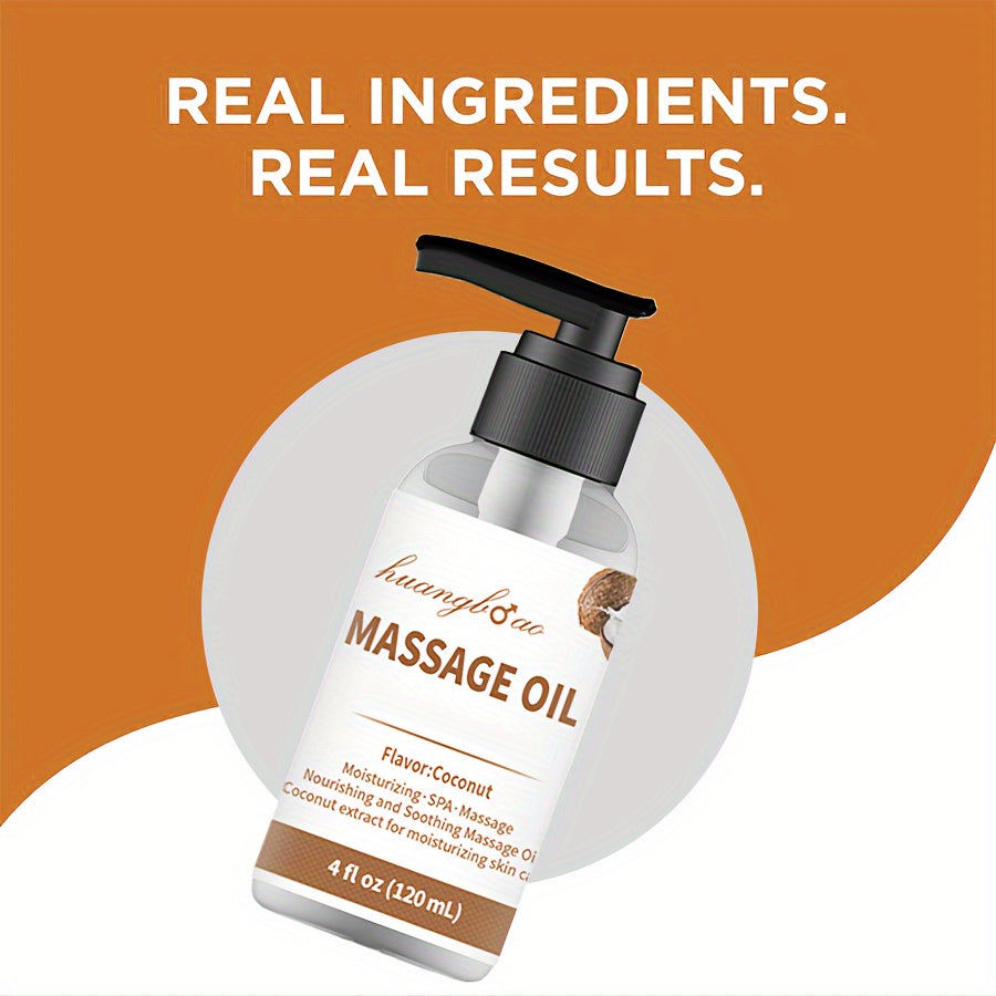 2pcs Coconut Massage Oil for Couples - Full Body Massage Oil for Date Night Massage Smooth Gliding Formula, Valentine'S Day Mother'S Day Gift luvshop24
