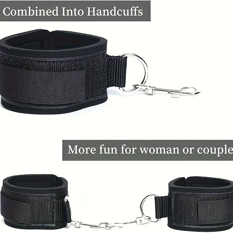 Couples' BDSM Bondage Set - Adjustable Thigh And Wrist Restraints For Intimate Play And Erotic Exploration luvshop24