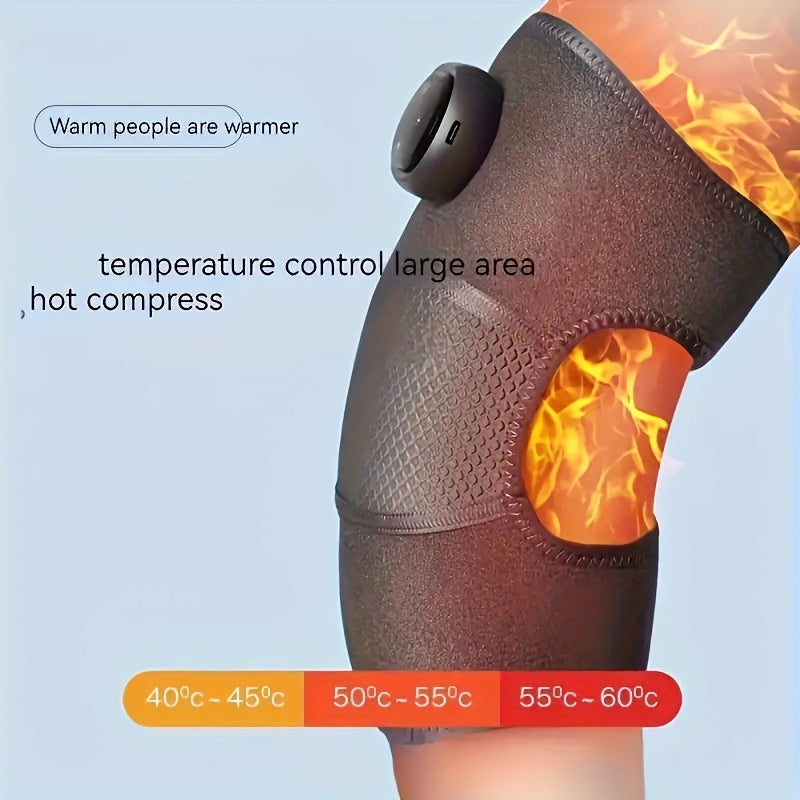 1PC Heated Knee Massager Shoulder Brace, 3-In-1 Heated Knee Elbow Shoulder Brace Wrap, Knee Heating Pad, Adjustable Heating Modes, Heating Pad For Knee Elbow Shoulder Relax Leg Warmers luvshop24