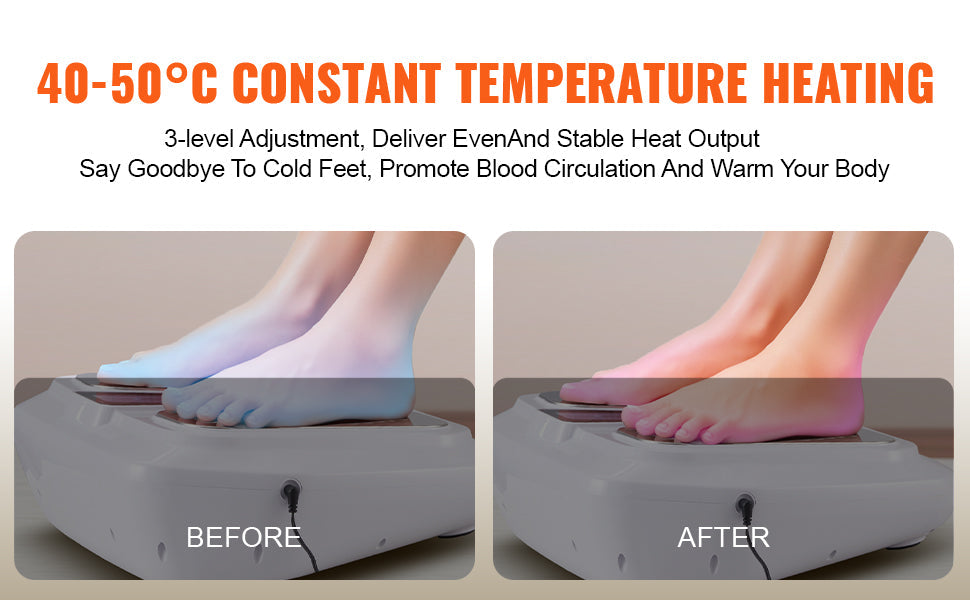 VEVOR Foot Circulation Stimulator with Heat EMS & TENS Foot Massager Electric Foot Stimulator for Pain Relief Muscles Vibrator luvshop24
