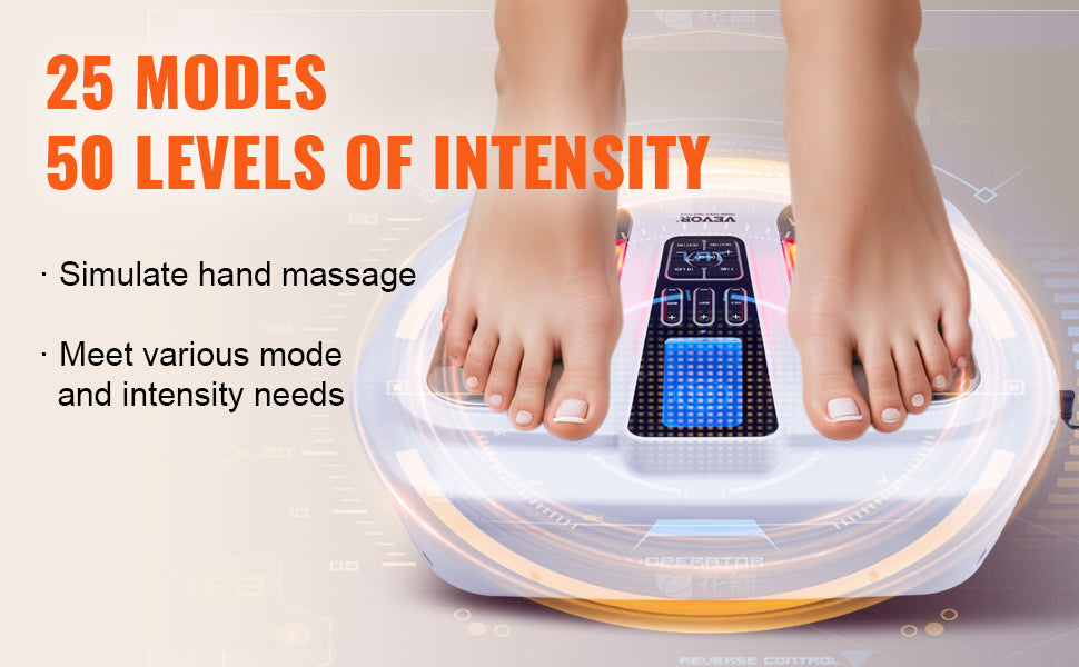 VEVOR Foot Circulation Stimulator with Heat EMS & TENS Foot Massager Electric Foot Stimulator for Pain Relief Muscles Vibrator luvshop24