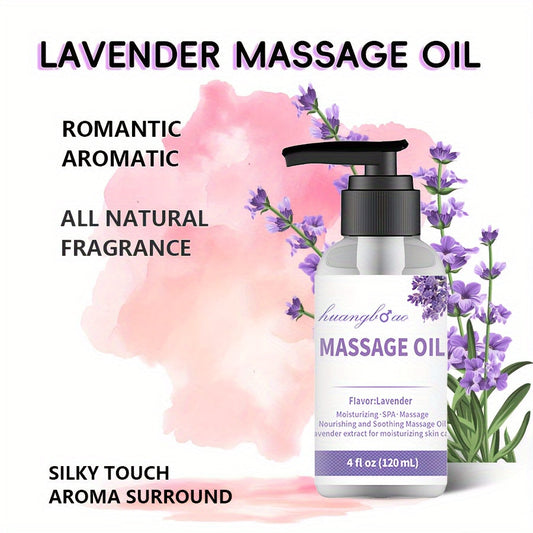 [Sensual Lavender Massage Oil] 2pcs Sensual Lavender Massage Oil - Full Body Smooth Gliding Formula for Couples Date Night - Valentine's Day Present luvshop24