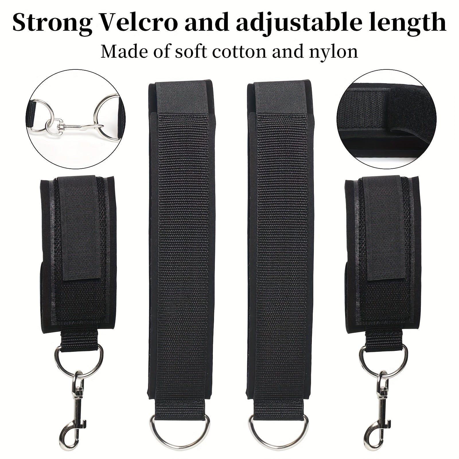 Couples' BDSM Bondage Set - Adjustable Thigh And Wrist Restraints For Intimate Play And Erotic Exploration luvshop24